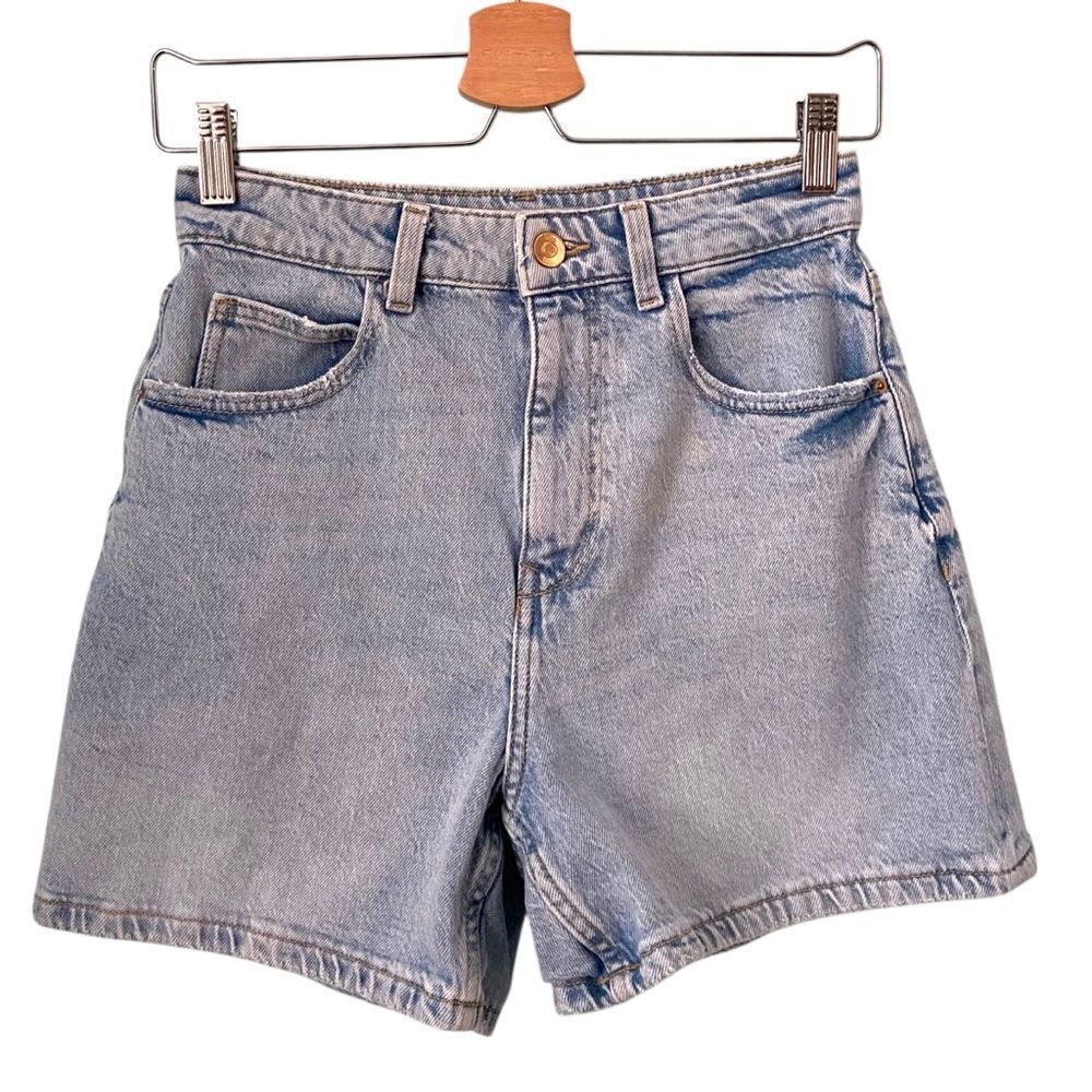 Zara Light Blue High Waist Jean Shorts in US Size 4